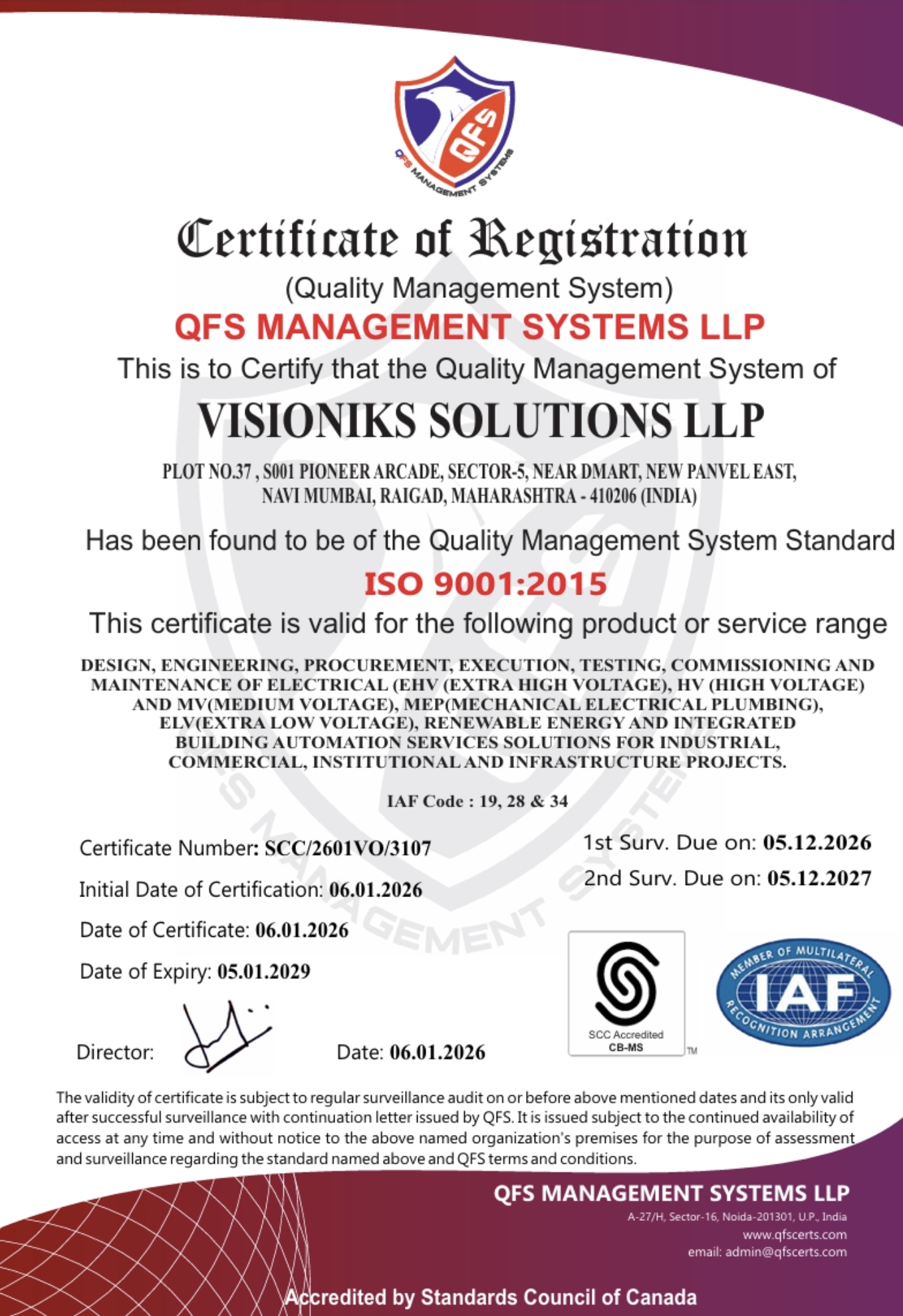 iso certificate